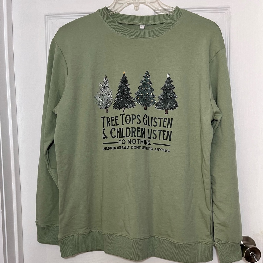French Terry Sweatshirt with Sarcastic Christmas Graphic